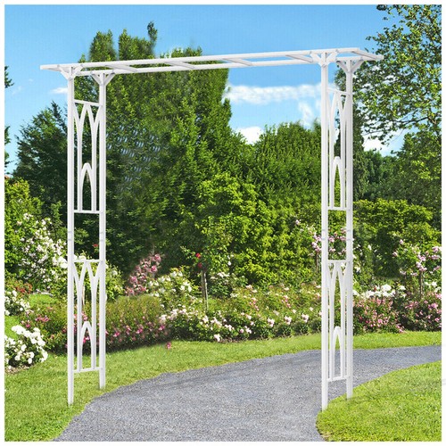 Metal Garden Heavy-Duty Arch Arbor Trellis Archway for wedding Climbing Plants - Picture 10 of 14