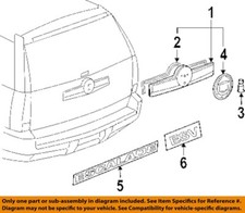 GM OEM 02-14 Escalade ESV Front Door Exterior Trim-Nameplate 15162148