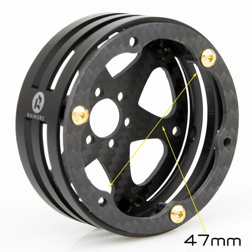 Rueda sobre orugas de coche de radiocontrol profesional de fibra de carbono Rhino 2,2 pulgadas SCX10 RBX10 RR10 Wraith MOA - Imagen 18 de 27