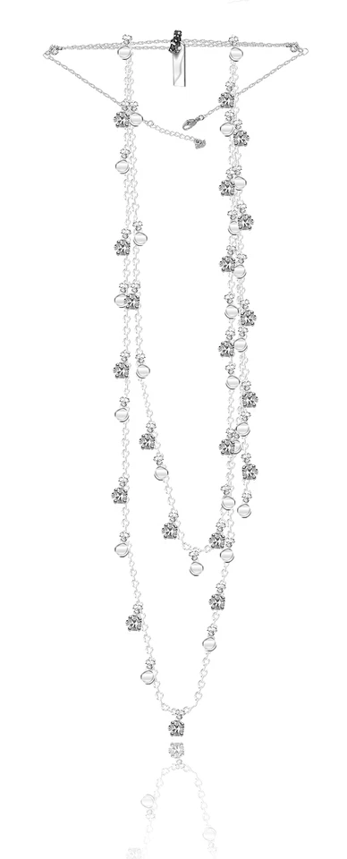 Swarovski penélope cruz moonsun necklace long white rhodium plated NIB 5509171