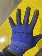 12 Pack Polyester Mechanics Gloves Dipped w/ Latex light weight HERCULES TOOL