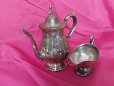 Estate WM Rogers Silver Plate  Coffee / Tea Pot *with Milk &Candy Occasion