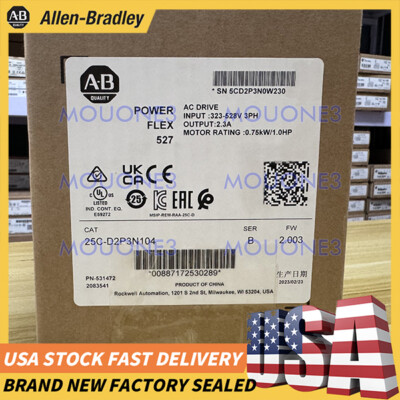 AB Brand New 25C-D2P3N104 POWERFLEX 527 1.0HP AC DRIVE Series B