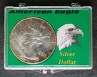 1992 $1 American Silver Eagle Dollar in a Plastic Holder