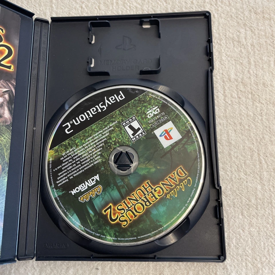 Cabela's Dangerous Hunts 2 (Sony PlayStation 2, 2005) CIB Complete Mint Disc - Image 4 of 4