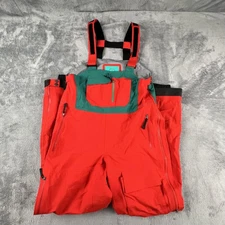 Trew Gear Chariot Bib Snow Pants Adult Medium Red Green Ski Snowboard Shell