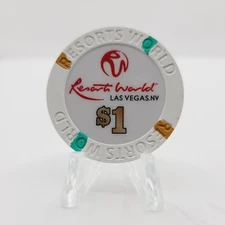 Resorts World Hotel Casino Las Vegas Nevada  2021 $1 Chip D3227