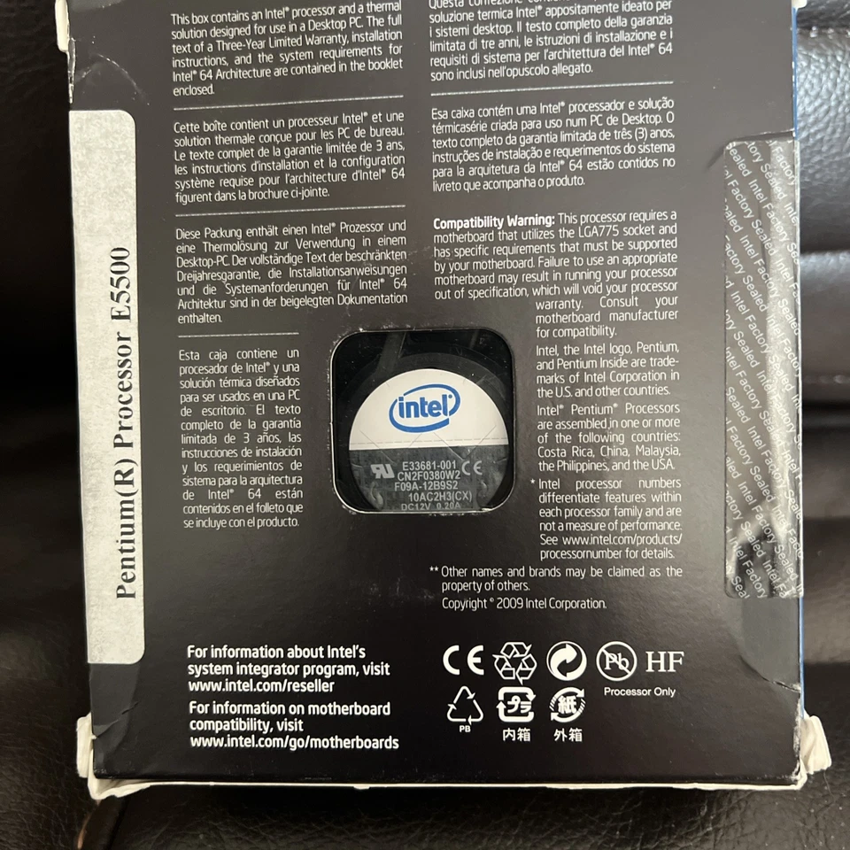 Intel Pentium Dual-Core E5500 2.80 GHz LGA 775 Desktop CPU SLGTJ - Image 2 of 4