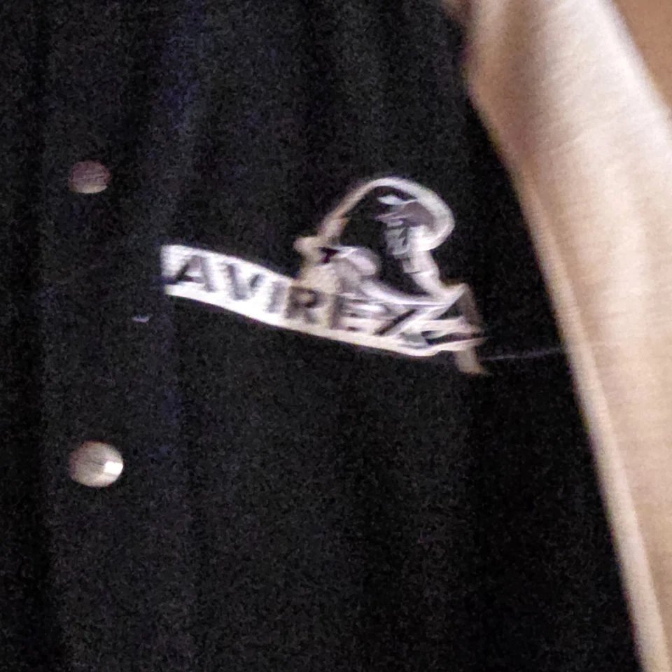 Chaqueta Universitaria Vintage Avirex Lana Reversible: Talla 6XL 6X: Negra Blanca  Foto 3 de 4