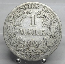 Deutsches Reich, 1 Mark 1874 G, Silber .900