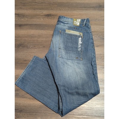 Ecko Unltd Mens Jeans Sz 36x30 Blue Wash Denim Relaxed Fit Streetwear