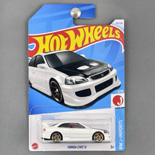 Hot Wheels Honda Civic Si White w/ Black Hood HW J-Imports 2/10 45/250 2024