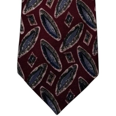 Robert Talbott Best Of Class Silk Necktie Men's Burgundy Medallion Designer Tie