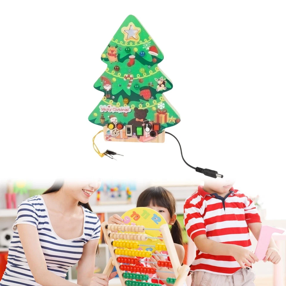 Busy Board with Light Early Educational Developmental Toy Montessori Toy Sensory