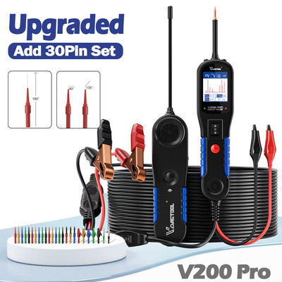 Upgrade V200 Pro Automotive Power Circuit Probe Tester Break Finder with 30 Pin