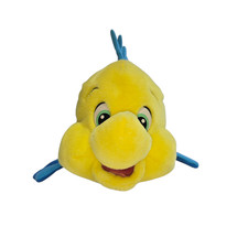Disney Flounder Plush Little Mermaid Yellow Blue Fish 9 Inch Stuffed Toy