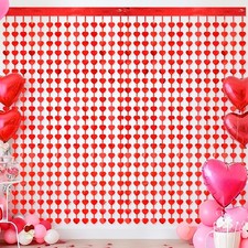 Valentines Day Decorations 3 Pack Red Heart Backdrop Valentine's Day Party Wall