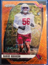 2024 Panini Prizm #325 Orange Lazer Prizm Darius Robinson Cardinals Rookie Card. rookie card picture