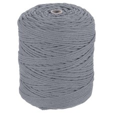Natural Macrame Cord 3mm x 328 Yards Cotton Macrame Rope, Deep Gray