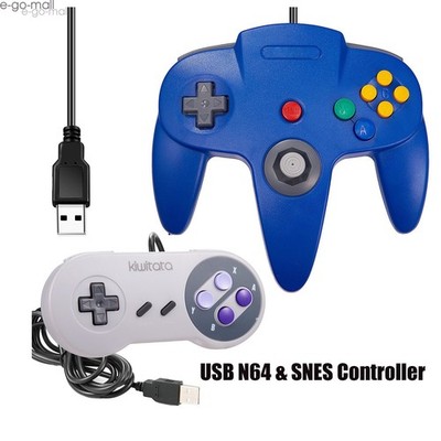 USB N64 + USB SNES Controller Game Pad for PC Windows MAC Raspberry Pi Linux