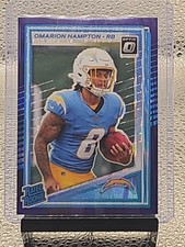 2025 Donruss Optic - Omarion Hampton - Rated Rookie Purple Prizm - Chargers