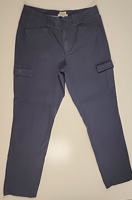 LLBean Pants Women's 10 Reg Favorite Fit Cargo Blue Cargo Stretch Canvas Outdoor