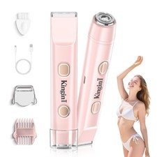 Women s Electric Bikini Trimmer Razor Waterproof Rechargeable Face Leg Pink