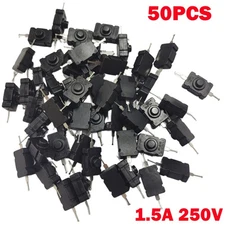 50x Pin KAN-28 Flashlight Switch AC 250V 1.5A Self-Lock Push Button ON/OFF HOT