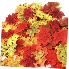  200 Pcs Fall Artificial Maple Leaves for Thanksgiving,Weddings 