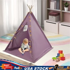 Children's Indoor Playhouse Play Tent With Light for 1-3 Kids Pink Tent For Kids