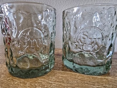 Makers Mark Bourbon Textured Green Glass ''S IV'' Ltd Edition Rocks Tumblers Set 2