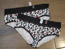 2 PAIRS TORRID LACE TRIM CHEEKY PANTIES IN LEOPARD SIZE 3 3X/22-24 