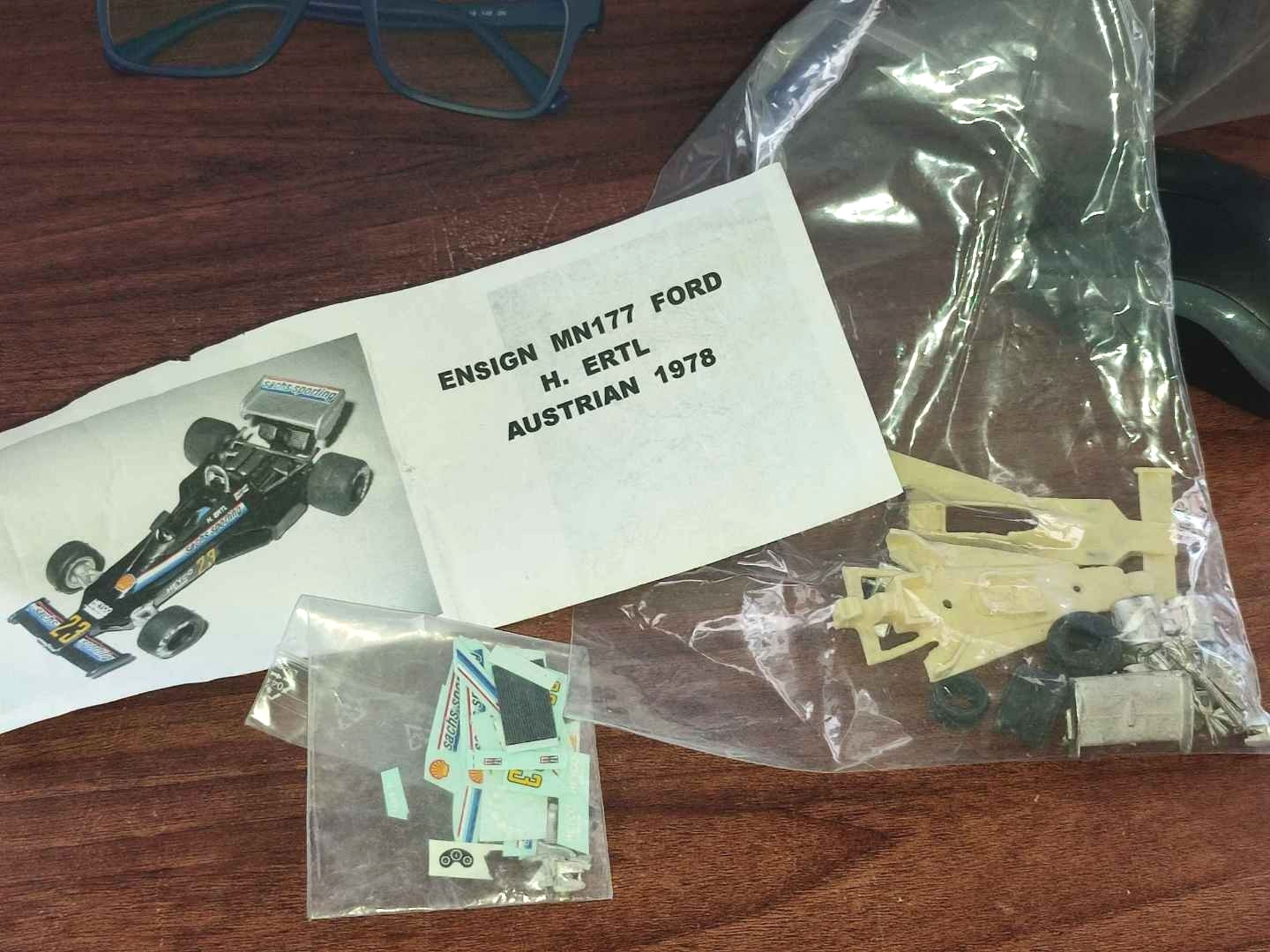 Kit di montaggio Villamodel 1:43 F.1 Ensign MN177B Ford Ertl GP Germania 1978
