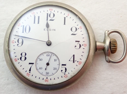 ANTIQUE 16s ELGIN GRADE 290 7 JEWEL POCKET WATCH