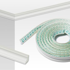 Peel and Stick Crown Molding, 16Ft 197" x 2" -Adhesive Ceiling Trim, Flexib...