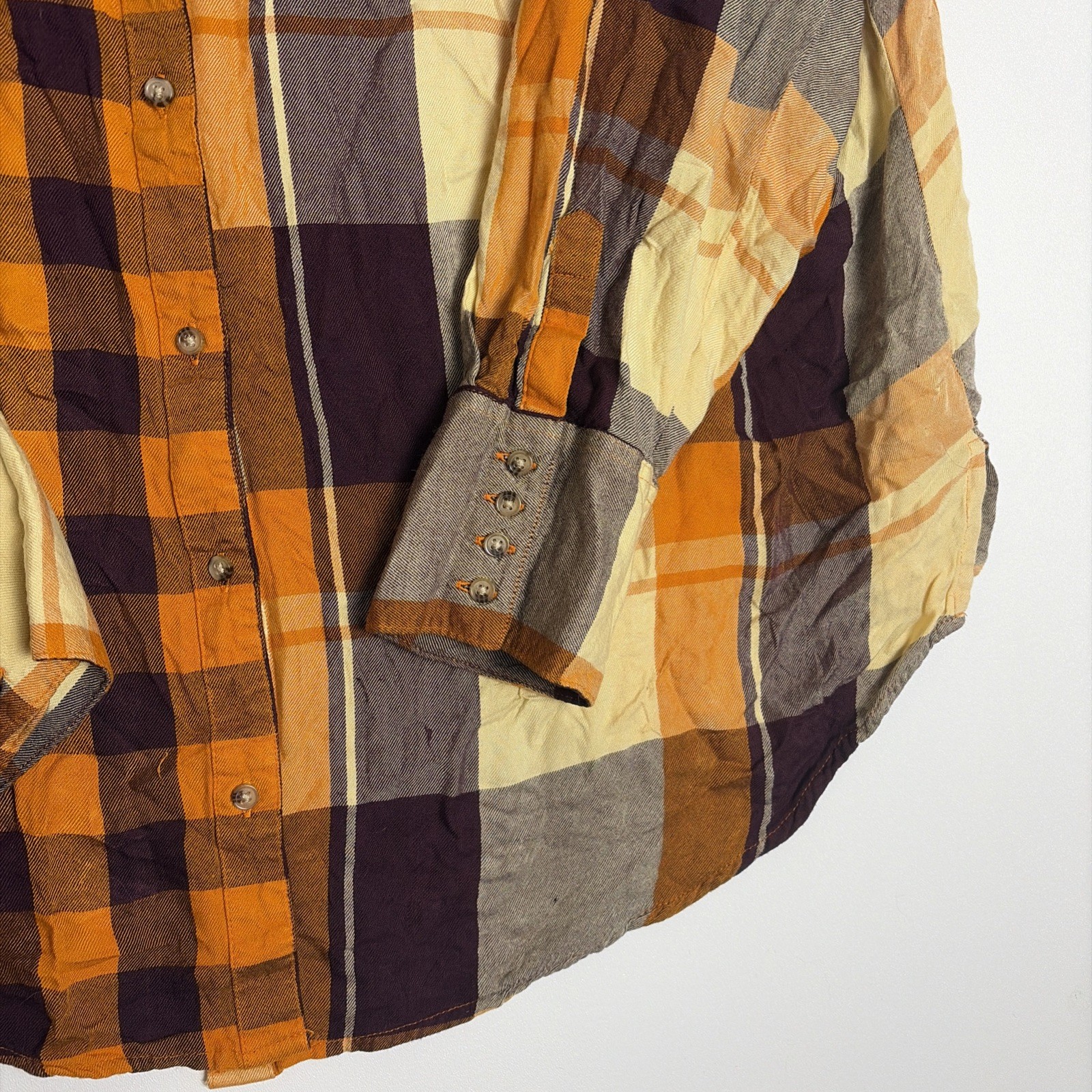 Cato Women’s Button Down Orange Multi Pattern Pla… - image 5