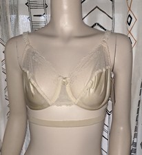 New Vtg 70s Young Smoothie Backless Bra 32D Beige Lace Unlined UW Multi-Way