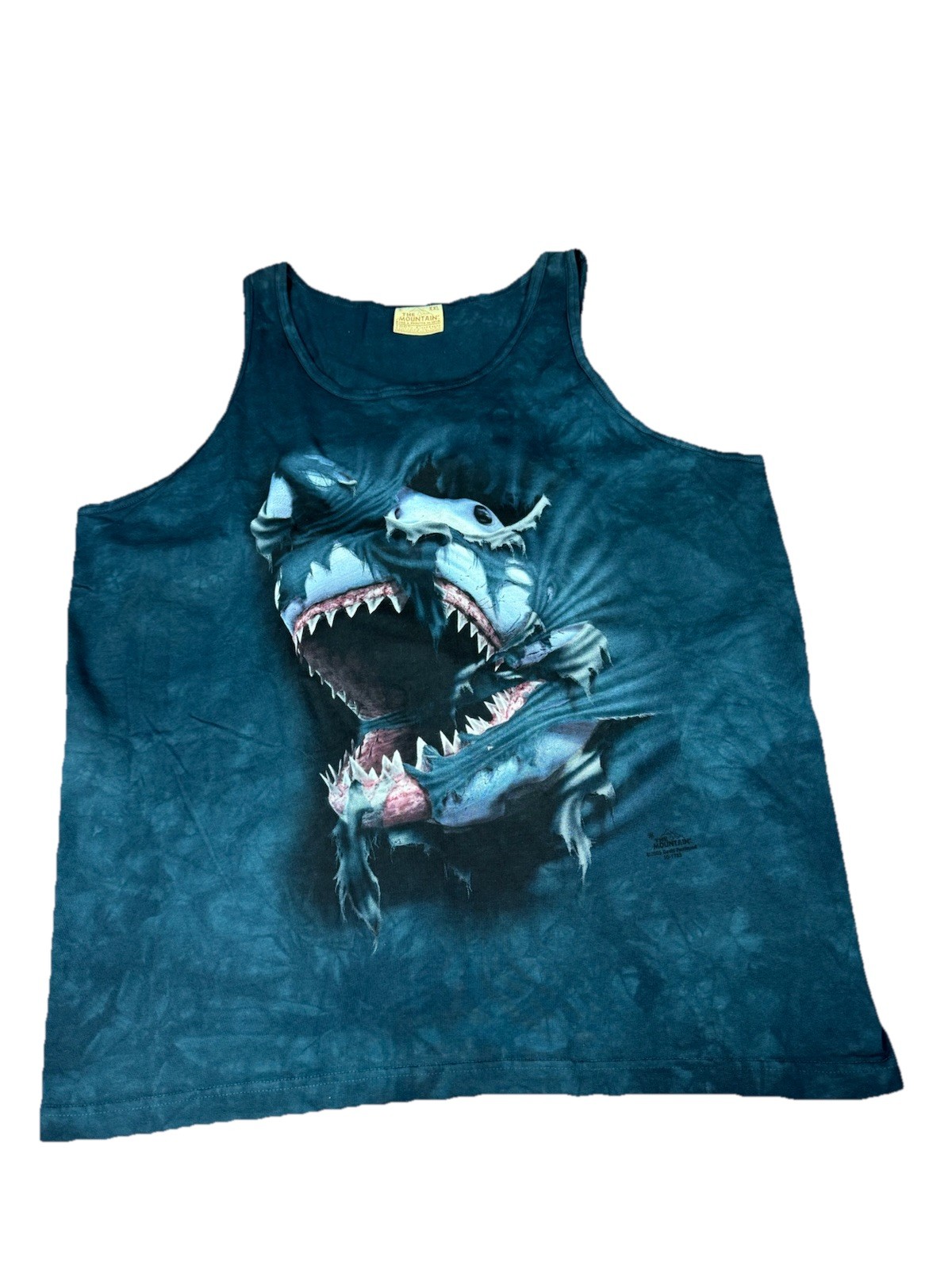 Tank Top Shirt XL 2XL Vintage Nature Shark The Mountain Tie Dye-image