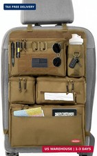 Tactical Seat Back Organizer Heavy Duty MOLLE Panel Organizer with Multiple Pock