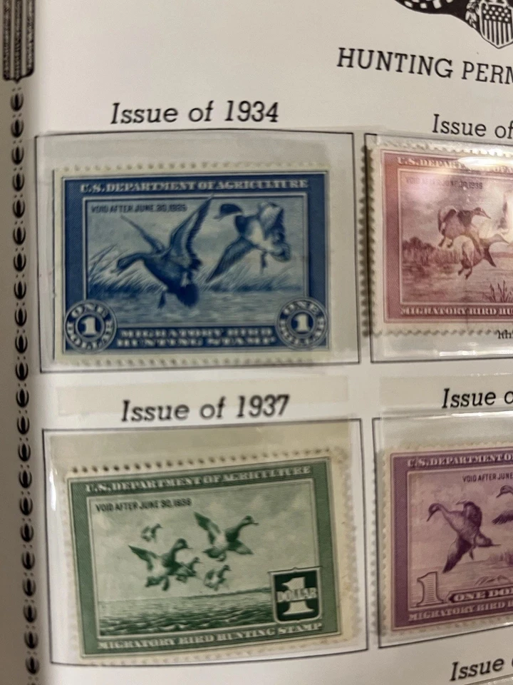 Colección de estampillas de caza de aves migratorias de Estados Unidos (pato) RW1 a RW83 1934-2017 Foto 3 de 4