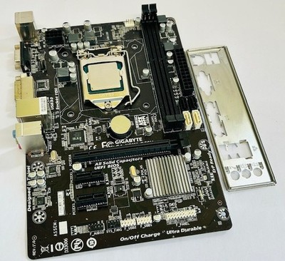 Gigabyte GA-H81M-DS2V Sockel 1150 Intel DDR3 Mainboard Celeron CPU & I/O Platte
