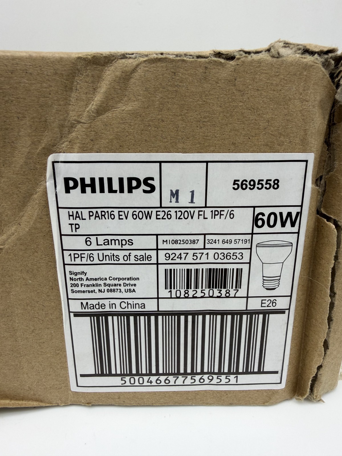Philips Dimmable Indoor Outdoor 60 W Par16 Medium Base E26 Halogen Flood 6 Pack