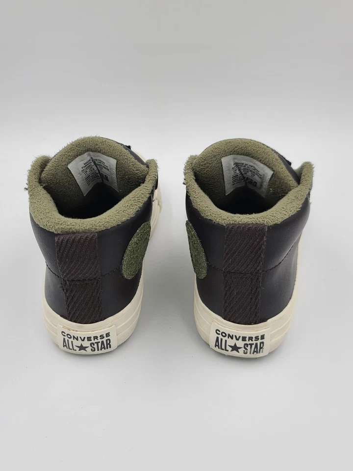 Converse Boys CTAS Street veludo marrom e verde - Imagem 3 de 4