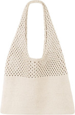 Crochet Mesh Beach Tote Bag Knit Summer Boho Shoulder Bag for Women Vacation