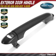 Front Driver Side Primed Exterior Door Handle w/ Keyhole for Kia Rio 2012-2017