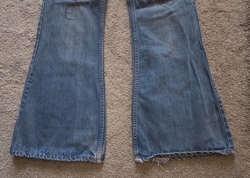 Vtg 70s Levis Bell Bottom Jeans 684-0217 Big Bell Flare Orange tab USA 31x32 - Picture 17 of 19