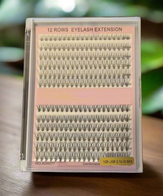 240 Einzelwimpern D Curl Extension gemischte Länge 10p & 20p Fake Eye Lashes
