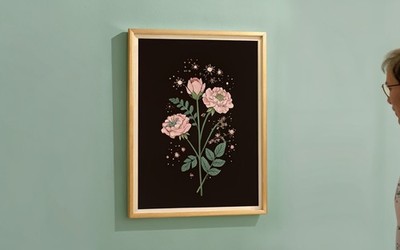 Botanischer Mond Rose Sterne Halloween weiß Hexe Herbst Boho Herbst Deko Hokuspoc