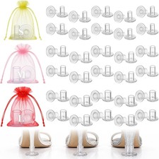 30 Pairs 3 Sizes Heel Protectors for Grass Clear Heel Stoppers for Grass High...