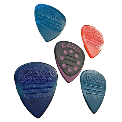 Dava Guitar Picks Jazz Nylon Multi-gauge & designs 5 Picks Assorted Sample Pack